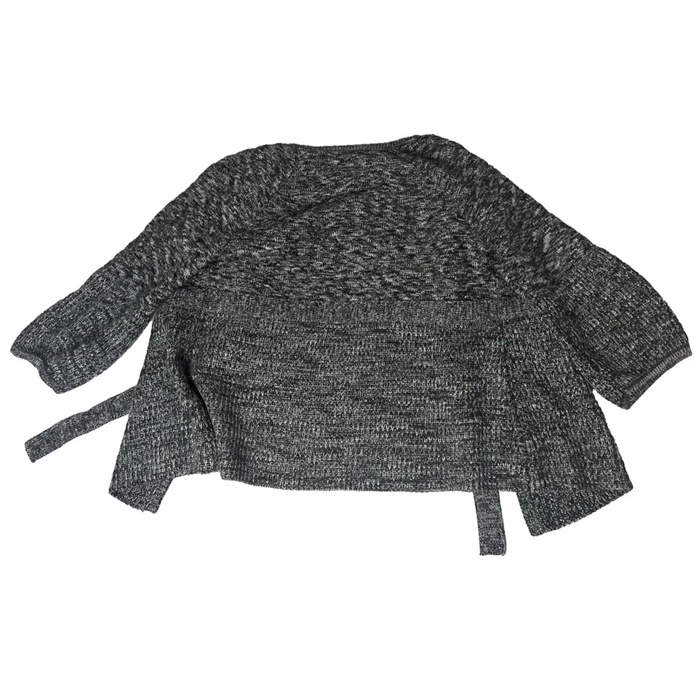 Calvin Klein Wool Blend Open‎ Knit Grey Cardigan Women’s PM